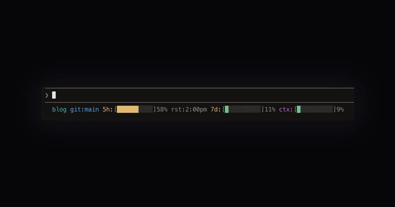 I Replaced /usage and /context in Claude Code With a Single Statusline